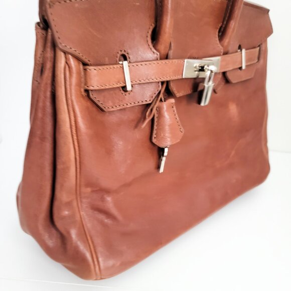 Teddy Blake by Buti Caty 12" Bag in Mahogany Brown - Picture 3 of 11